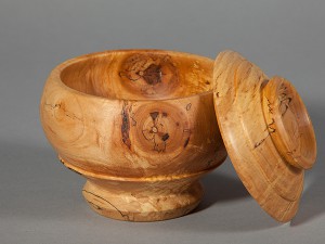 Wood turning, sugar bowl