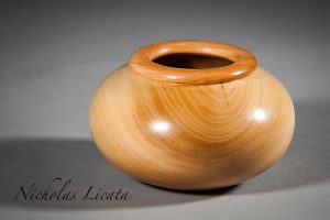 Cherry Rimmed Sycamore Bowl-101