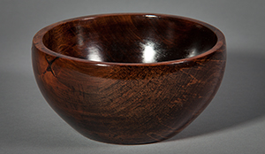 8" Walnut Stained Birch Bowl